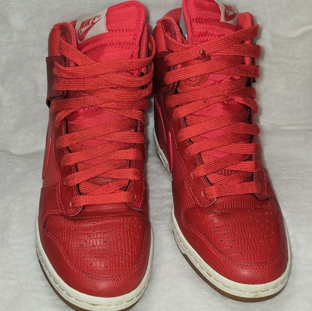 Nike Red Wedge Sneakers